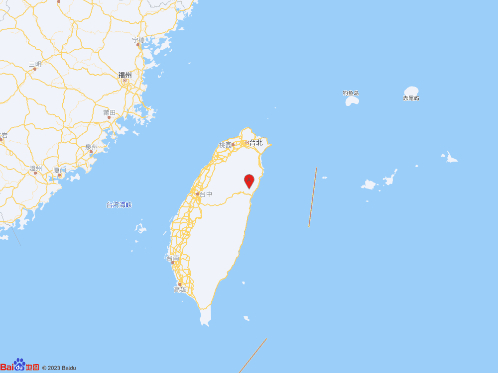 台湾花莲县发生4.5级地震