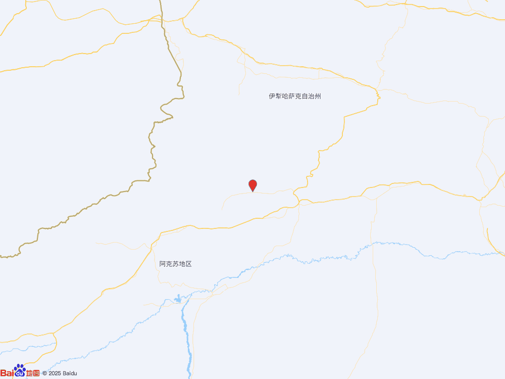 新疆阿克苏地区拜城县（北纬41.93度，东经82.07度）发生5.1级地震