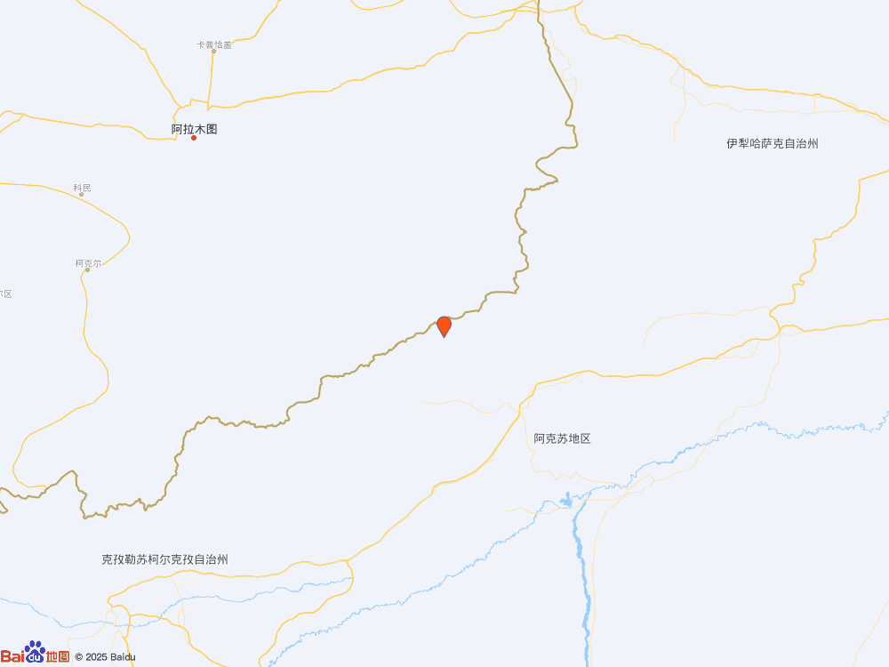 新疆阿克苏地区乌什县（北纬41.73度，东经79.44度）发生3.6级地震
