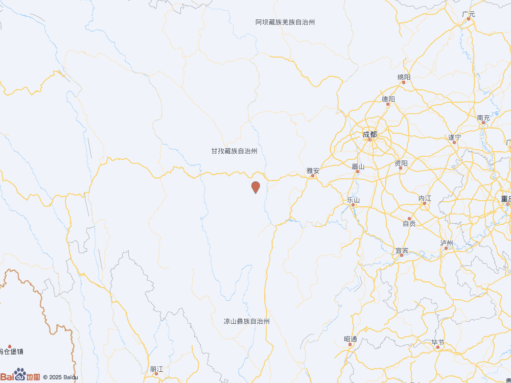 四川甘孜州泸定县（北纬29.78度，东经102.02度）发生3.0级地震