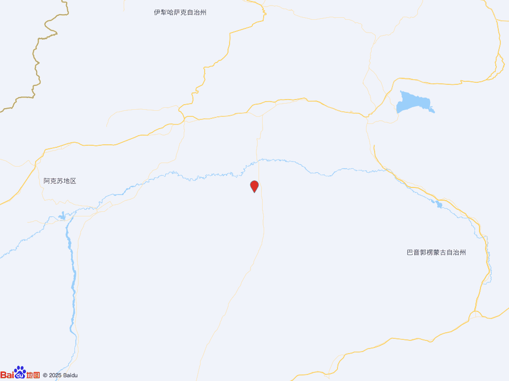 新疆巴音郭楞州尉犁县（北纬40.78度，东经84.18度）发生3.6级地震