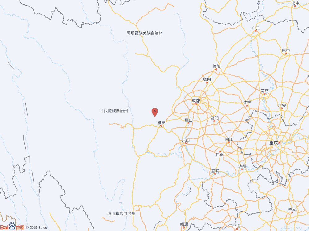 四川雅安市宝兴县（北纬30.29度，东经102.85度）发生3.8级地震