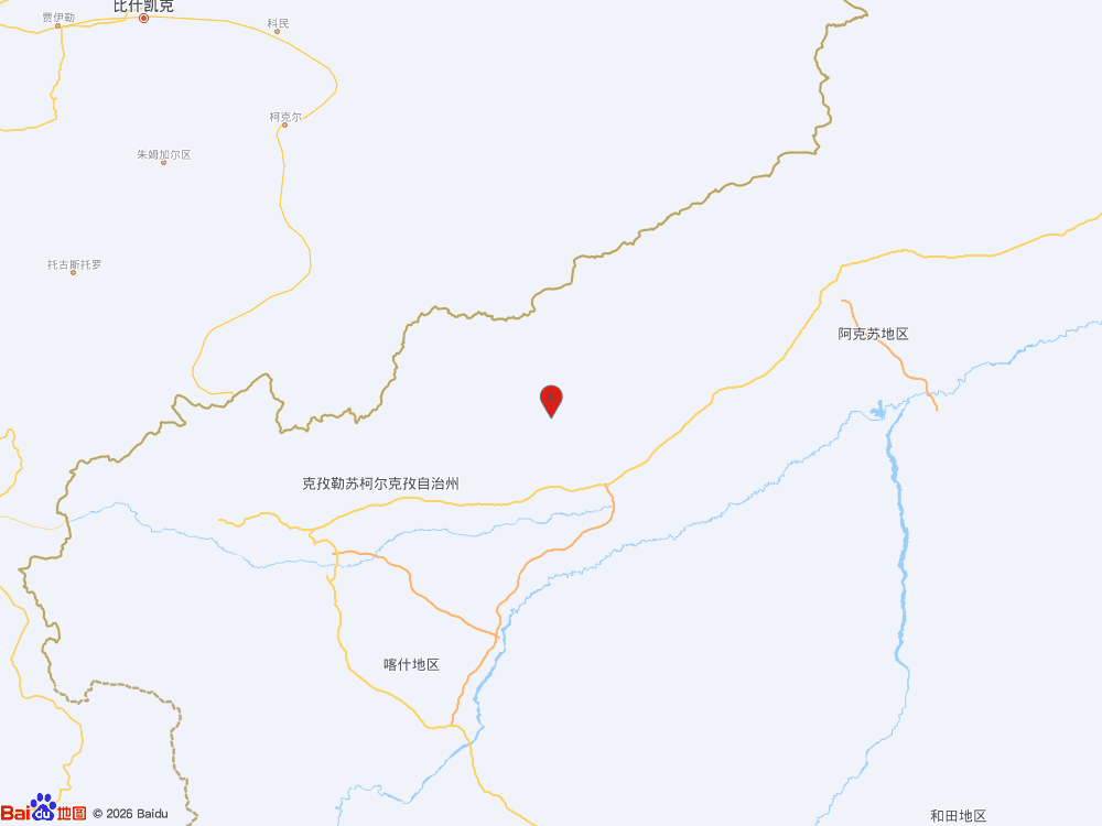新疆克孜勒苏州阿合奇县（北纬40.41度，东经77.97度）发生4.1级地震